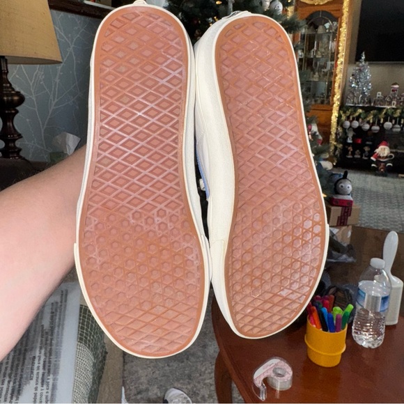 📌Vans Sk8-Hi Leather High Top Sneakers Men’s 9 Women’s 10.5 White Blue Skate - Picture 8 of 8